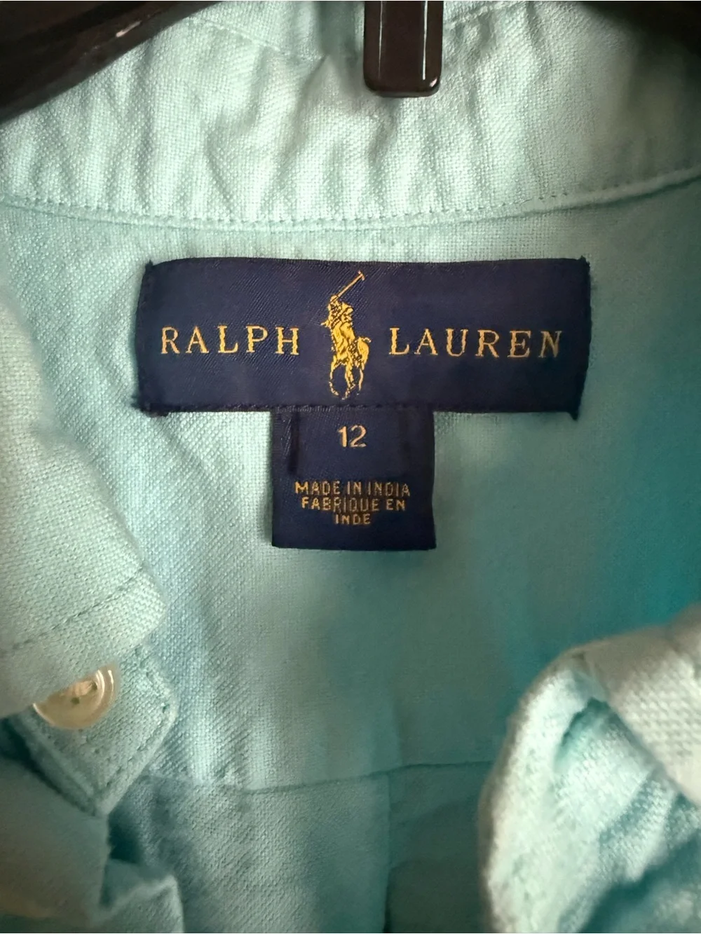 Ralph Lauren Aqua Button-Up Shirt